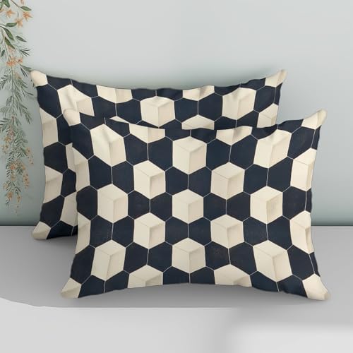 Comforter Cover Minimalist Geometric Lines Cube Bedding Set