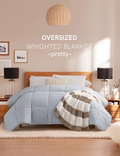 YnM Weighted Blanket King/CA King 25lbs, The Heavy Oversized Weighted