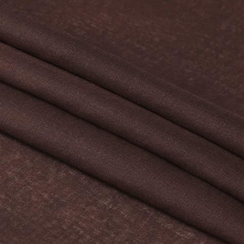 DWCN Brown Sheer Curtains 72 Inch Long for Living Room Rod Pocket 2