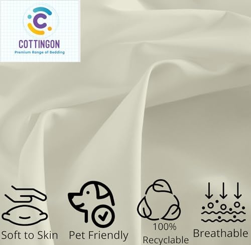 Cottingon 4 Pcs Full Bed Sheet Set, 100% Microfiber Extra Soft, Deep