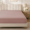 ROSE&RISY Mauve Queen Fitted Sheet, Soft and Breathable for Cozy