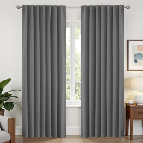 Joydeco Blackout Curtains 108 Inches Long, Thermal Insulated Black Out