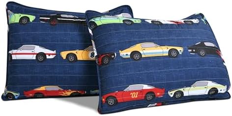 Lush Decor Race Car Kids' 2-Piece Quilt Bed Set, Reversible Bedding