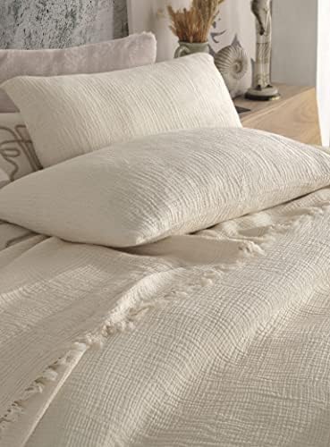 Soft Pure Cotton 4-Layer Gauze King Size Blanket – Soft, Lightweight &