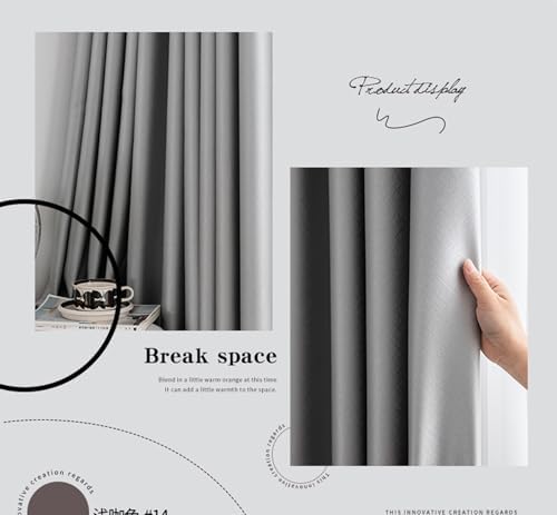 Beydodo Living Room Curtains 63 Inch Length 2 Panels, Window Curtains