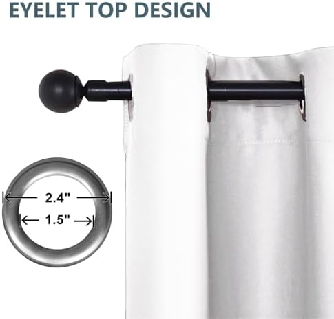 2 Panels Blackout Curtains Room Darkening Window Drapes Window