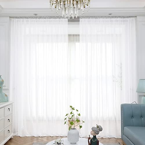 Sheer Curtains Inches Long Window Sheer Curtain 2 Panels Sheer
