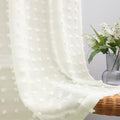 KOUFALL Cream Sheer Curtains 108 Inches Long for Living Room 2 Panels