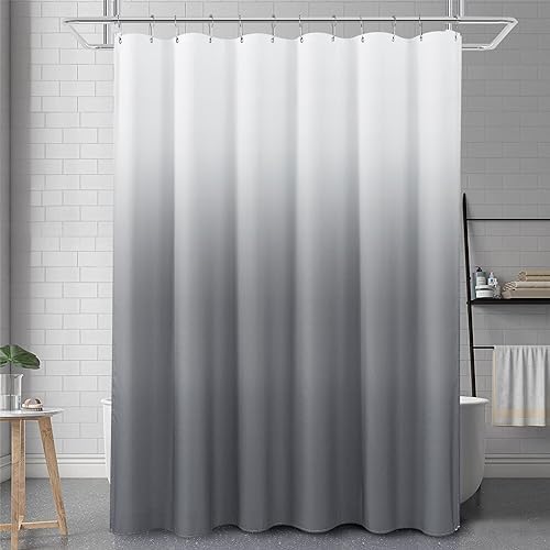 Grey and White Ombre Shower Curtain for Bathroom Luxury Hotel Spa