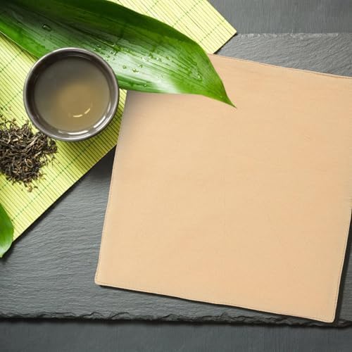 Thick Cotton Linen Kitchen Dish Towel for Glass Utensils, Beige