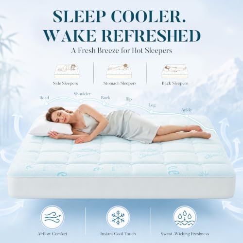 Queen Size Mattress Topper, Memory Foam Mattress Cover Protector