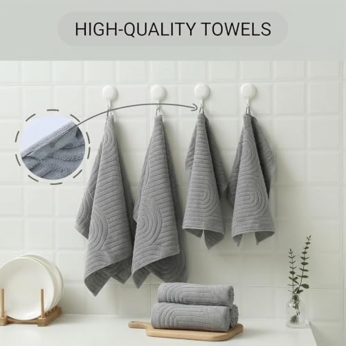 12 Pack Kitchen Towels and Dishcloths Set, 16 x 25 Inches &