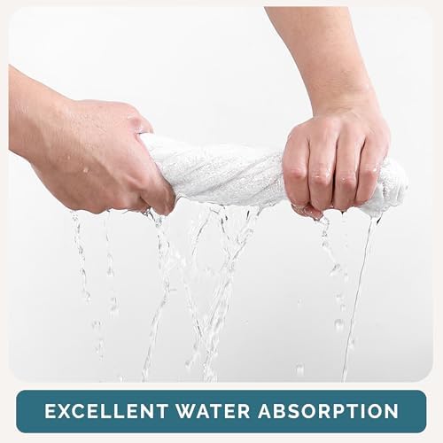 Casa Platino Washcloths 100% Cotton 6 Pack Soft Absorbent - White
