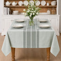 Horaldaily Grey Rustic Burlap Tablecloth 60×60 Inch Square