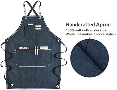 carrotez Adjustable Over sized Plus Size Canvas Apron with Pockets Men