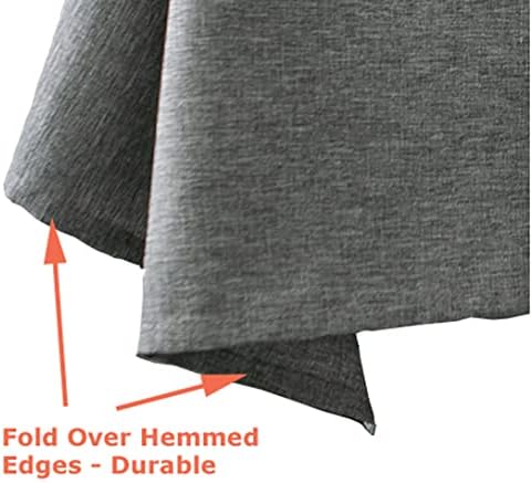 Tektrum 70 X 70 inch Square Faux Linen Textured Tablecloth Table Cover