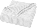 Waffle Weave Honeycomb Cotton Blanket, Comfy Blanket for Bedroom