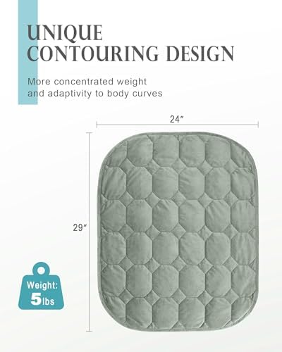 Cottonblue Small Weighted Lap Blanket 7lbs for Adults Teens 24"x29"