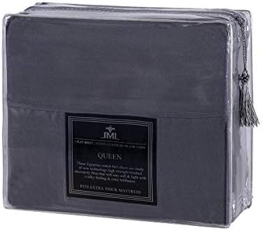 JML Bed Sheet, 6 Pieces Queen Sheet Set Deep Pocket Up to 14" - Luxury