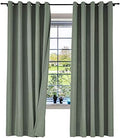 cololeaf 52 Inch Width by 96 Inch Length Natural Linen Blended Curtain