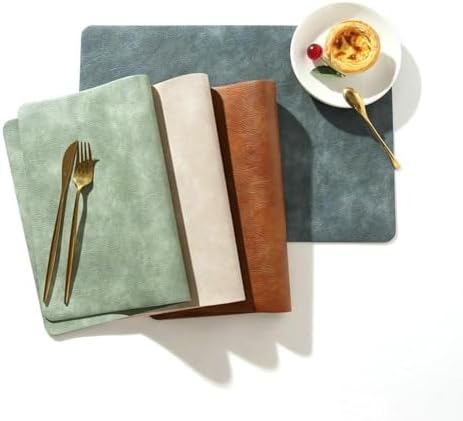 Dining Room Rectangle Placemats Set of 8 Modern, 11.82 x 16.93 Inches