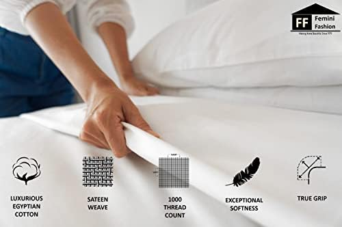 Femini Fashion 1000 Thread Count 100% Egyptain Cotton Sheet Set, 4 PCs