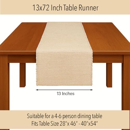 Chardin home Natural Jute Table Runner 13x72 Inch – Vintage Boho