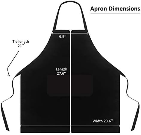Bib Black Apron for Women Men Adult Chef, 12 Pack Kitchen Aprons Bulk