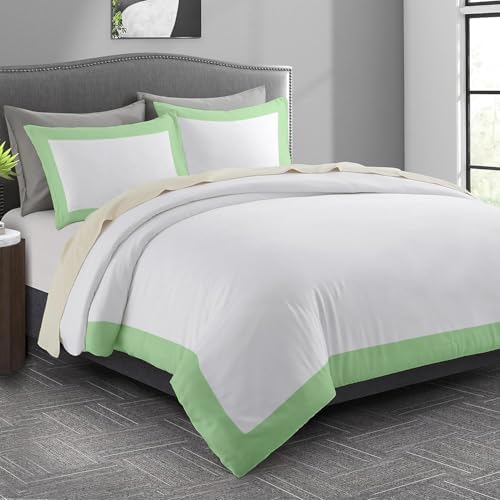 SLEEP-NEST Dual Tone Duvet Cover Set California King 104"x98" Long