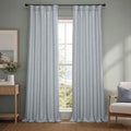 Faux Linen Curtains for Living Room (1 Panel) - 50W X 108L, Heather