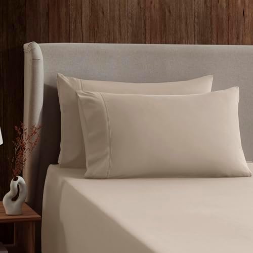 Nestl King Sheet Set - Bed Sheets - Beige Cream - 4-Piece Deep Pocket