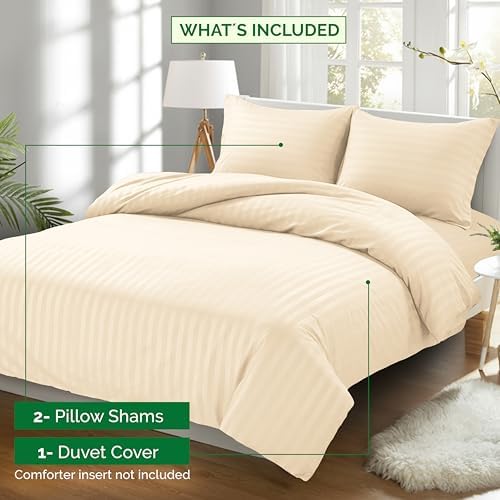 Elegant Comfort Luxury 2-Piece Striped Duvet Cover Set! - 1500 Premier