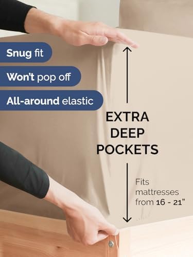 Extra Deep Pocket Full Size Sheet Set - 4 Piece Soft Bed Sheets