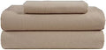 LANE LINEN 100% Cotton Twin XL Flannel Sheet Set - Soft Warmth - Taupe