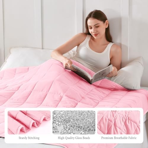 Topblan Cooling Weighted Blanket for Adults, 20 lbs 60 x 80 Queen Size