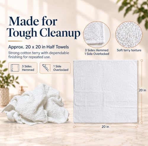 New 100% Cotton Bulk Terry Towels for Cleaning - 600 lbs Pallet