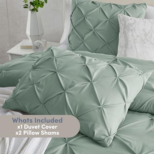 Nestl California King Duvet Cover Sage Green - Soft Double Brushed