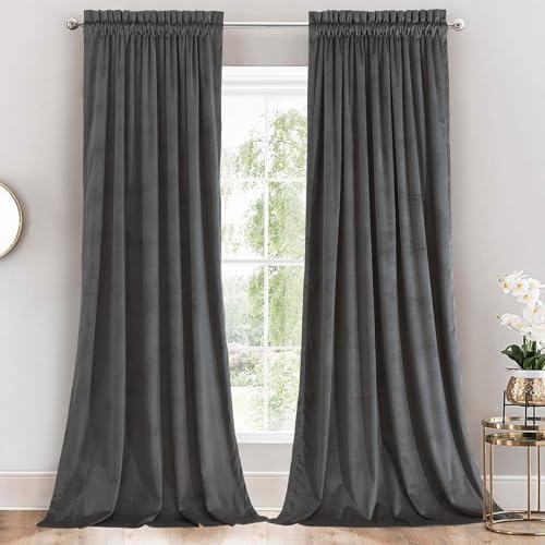 Royal Hotel Velvet Blackout Curtain Panels Top Rod Pocket Heavyweight