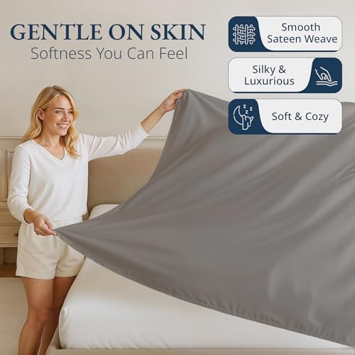 Lane Linen 100% Egyptian Cotton Full Size Flat Sheet Only (85"x100")