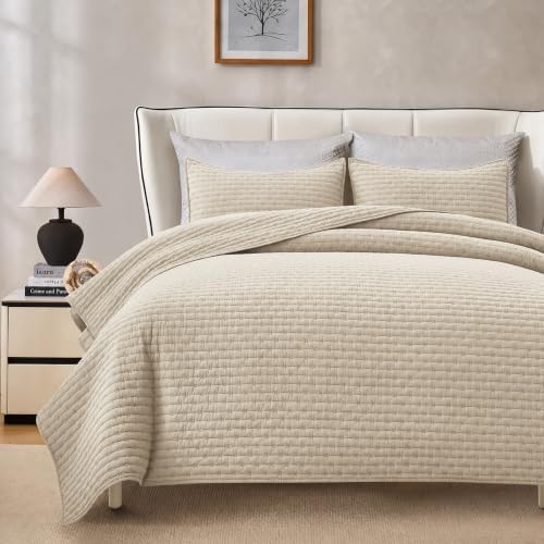 zovinhome 100% Cotton Quilt King Size Bedding Sets with 2 Pillow