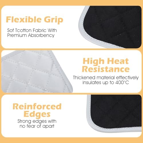 24 Pcs Pot Holders Bulk for Kitchen Heat Resistant, 7 x 7 Inch Cotton