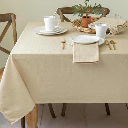 Benson Mills Cameron Tablecloth (Flax, 52” x 70” Rectangular)