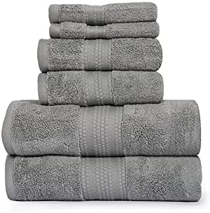Starleads Luxurious 100% Hygro Cotton 6 Piece Towel Set | Quick Dry
