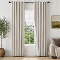 Black Out 100% Curtains Natural Ivory Bronze Grommet 96 Inch Long 2