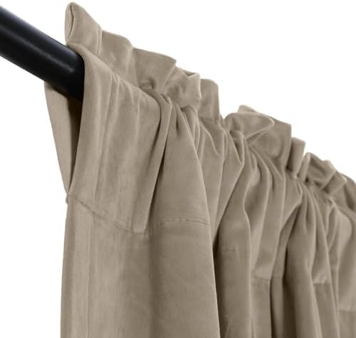 Drapifytex 84 Inches Long by 72 Inches Wide Room Darkening Taupe