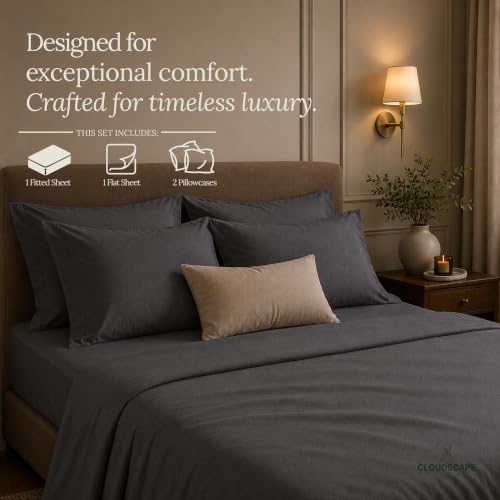 Cloud Scape King Size Sheets Set 100% Egyptian Cotton Sateen