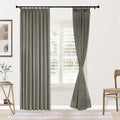 Frelement Full Blackout Curtains for Bedroom Living Room Linen