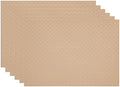 Faux Leather Placemats Set of 6 Non-Slip Heat Resistant Waterproof