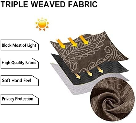 DWCN Ombre Blackout Curtains for Bedroom 52 x 72 inch, 2 Panel Set