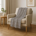 Addison Rugs ASB933 Taupe 50" x 70" Oversized Sherpa Throw Blanket